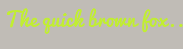 Image with Font Color C1EE32 and Background Color C0BCB6